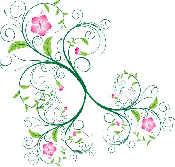 free vector Free Swirl Floral Vector